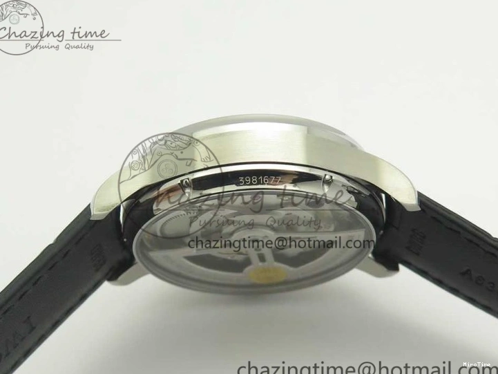 MIROTIME 0331 Upgraded Portuguese Flying Tourbillon SS White Dial 2 Sub Dials on Black Leather Strap 7161